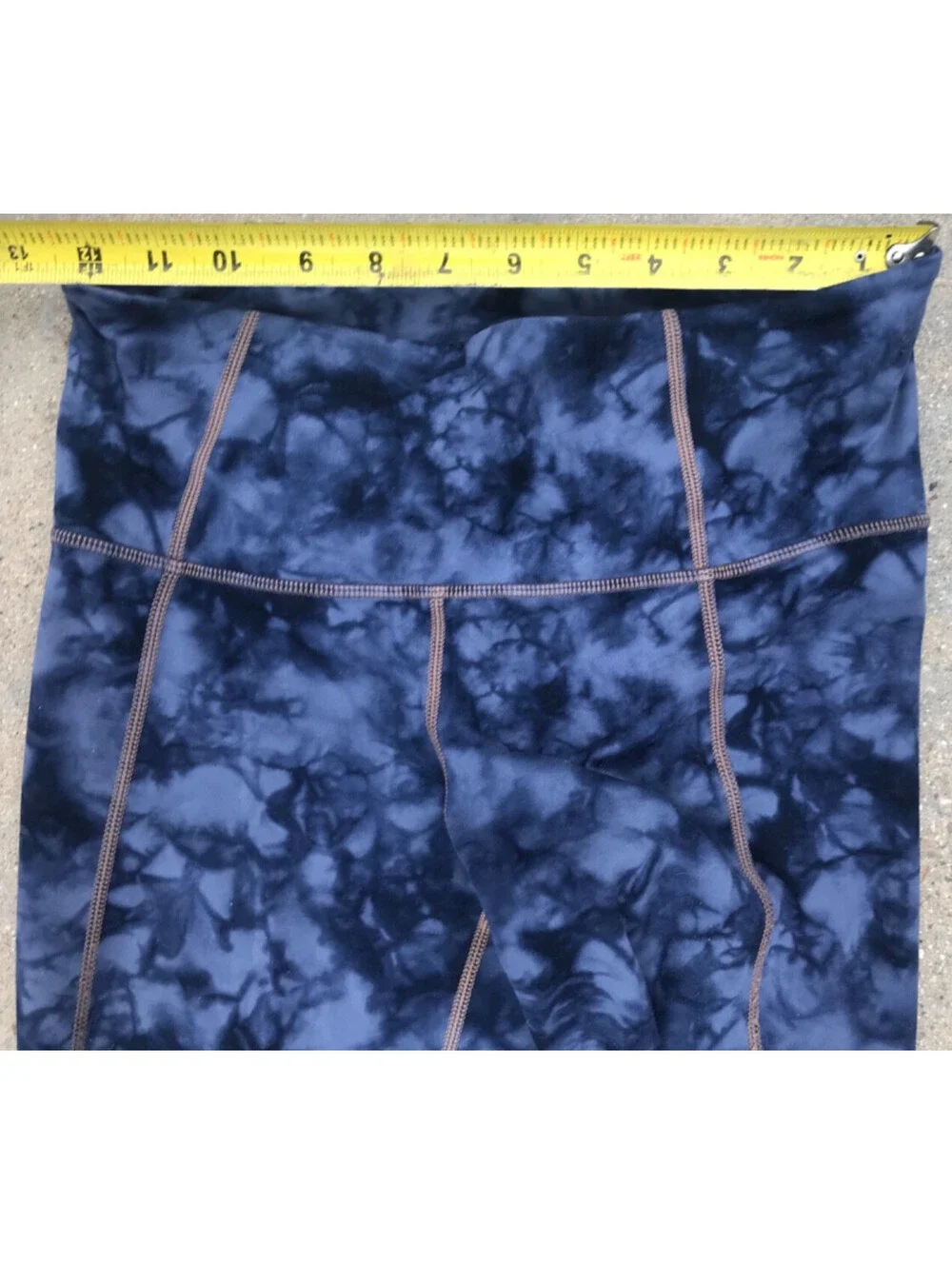 Athleta Powervita Blue Tie Dye Salutation Ankle Tight Legging Small Yoga Pant